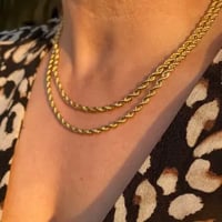 Image 2 of 18k Gold Filled Rope Chain in 3.0mm Thickness 