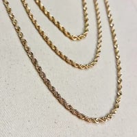 Image 4 of 18k Gold Filled Rope Chain in 3.0mm Thickness 