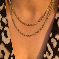 Image 5 of 18k Gold Filled Rope Chain in 3.0mm Thickness 
