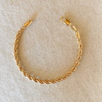 Image 1 of 18k Gold Filled 4mm Rope Bracelet