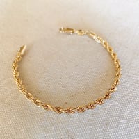 Image 3 of 18k Gold Filled 4mm Rope Bracelet