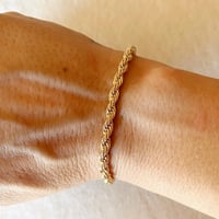 Image 4 of 18k Gold Filled 4mm Rope Bracelet