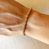 Image 2 of 18k Gold Filled 4mm Rope Bracelet