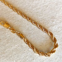 Image 5 of 18k Gold Filled 4mm Rope Bracelet