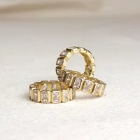 Image 1 of 18k Gold Filled Chunky Cz Eternity Band Ring