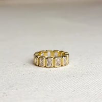 Image 3 of 18k Gold Filled Chunky Cz Eternity Band Ring