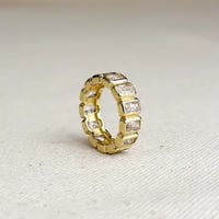Image 2 of 18k Gold Filled Chunky Cz Eternity Band Ring