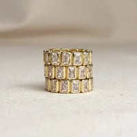 Image 4 of 18k Gold Filled Chunky Cz Eternity Band Ring