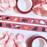 pink cat washi tape