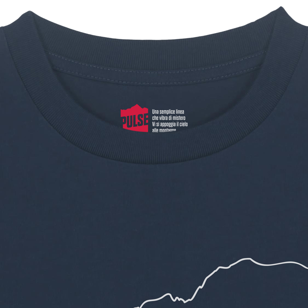 Monte Bianco T-shirt in Cotone Organico KIDS 3-15Y blu navy / bianco PULSE