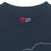 Image 4 of Monte Bianco T-shirt in Cotone Organico KIDS 3-15Y blu navy / bianco PULSE