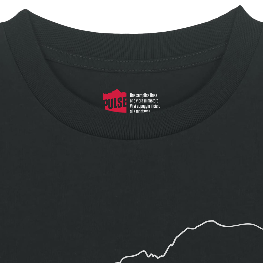 Monte Bianco T-shirt in Cotone Organico KIDS 3-15Y nero / bianco PULSE