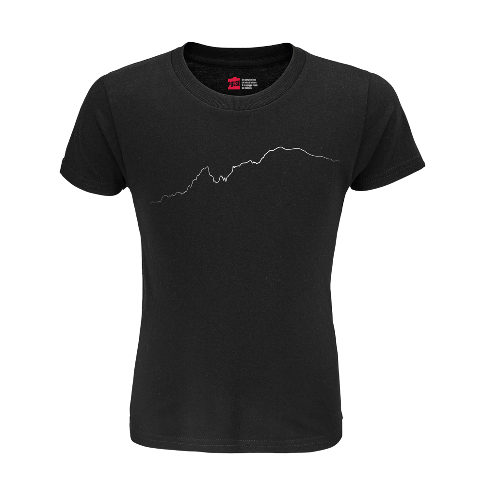 Monte Bianco T-shirt in Cotone Organico KIDS 3-15Y nero / bianco PULSE
