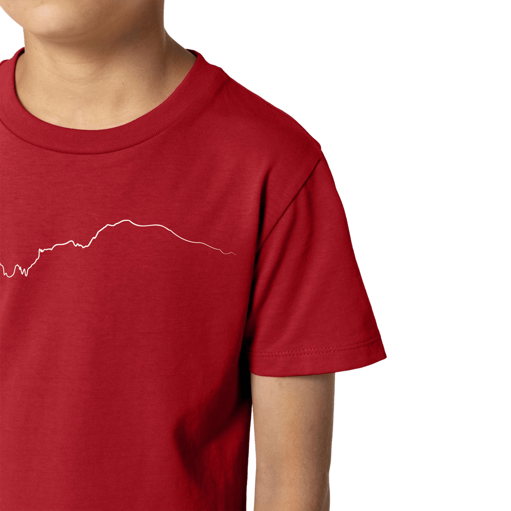 Monte Bianco T-shirt in Cotone Organico KIDS 3-15Y rosso / bianco PULSE