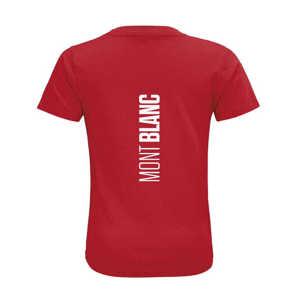 Monte Bianco T-shirt in Cotone Organico KIDS 3-15Y rosso / bianco PULSE