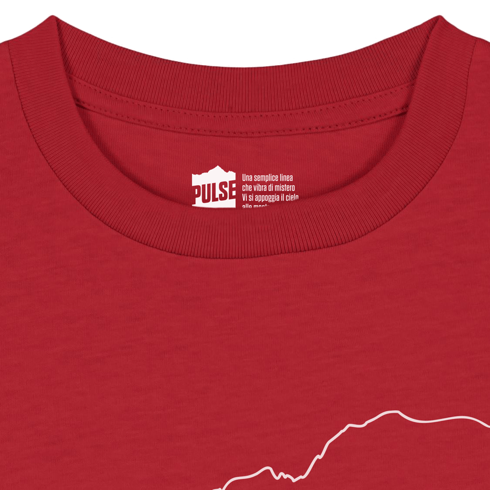 Monte Bianco T-shirt in Cotone Organico KIDS 3-15Y rosso / bianco PULSE