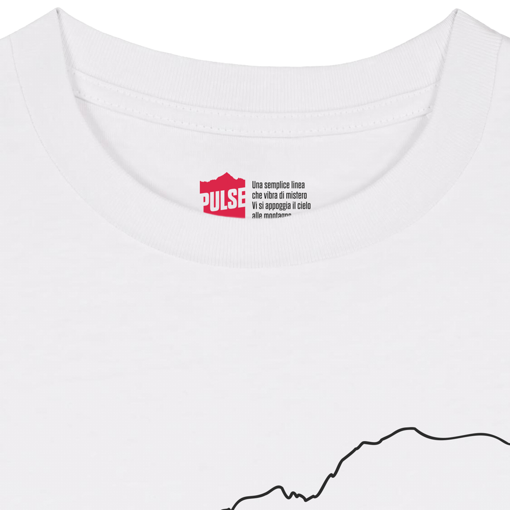 Monte Bianco T-shirt in Cotone Organico KIDS 3-15Y bianco / nero PULSE