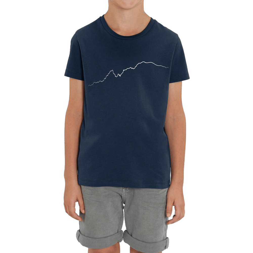 Monte Bianco T-shirt in Cotone Organico KIDS 3-15Y blu navy / bianco PULSE