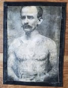 Image of original antique vintage unknown sailor tattoo tattooed man photo 5x7 +lam