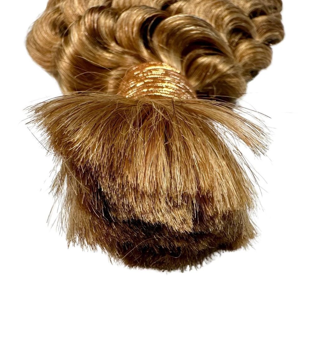 Image of Deep Wave Bulk Human Braiding Hair (Honey Blonde)