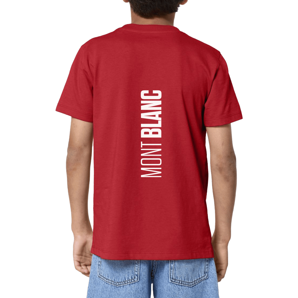 Monte Bianco T-shirt in Cotone Organico KIDS 3-15Y rosso / bianco PULSE