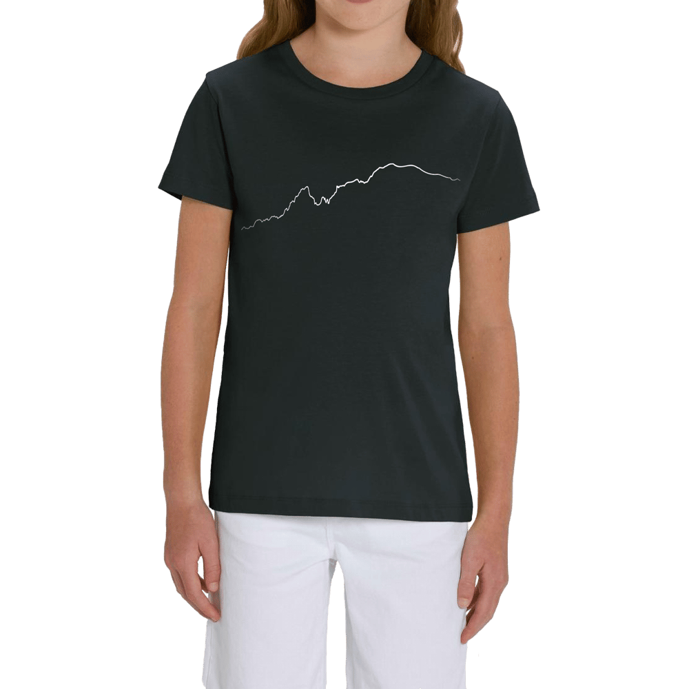 Monte Bianco T-shirt in Cotone Organico KIDS 3-15Y nero / bianco PULSE
