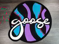 Image 1 of Goose Band Handmade Rug (Purple & Blue Swirl)
