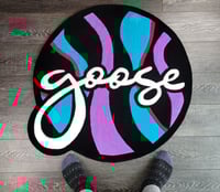 Image 2 of Goose Band Handmade Rug (Purple & Blue Swirl)