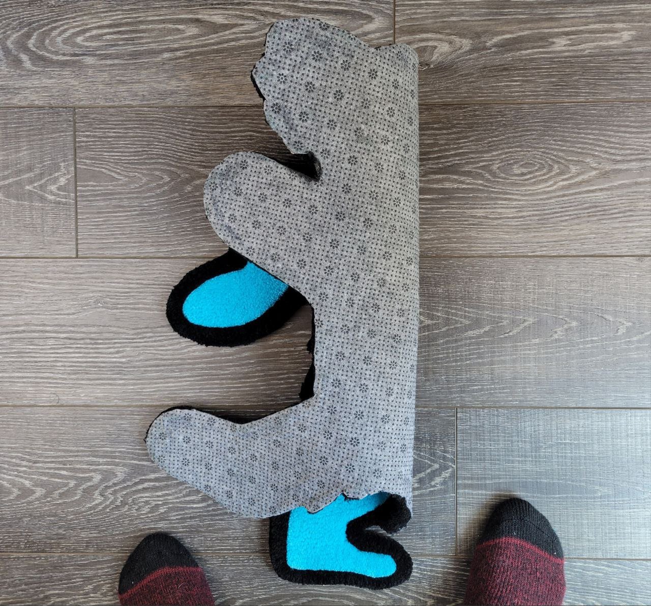 Grateful Dead Blue Dancing Bear (Pose 1) Handmade Rug | Pure Tuft Grateful Dead Blue Dancing Bear (Pose 1) Handmade Rug | Pure Tuft