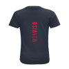Monviso T-shirt in Cotone Organico KIDS 3-15Y blu navy / rosso PULSE