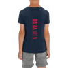 Monviso T-shirt in Cotone Organico KIDS 3-15Y blu navy / rosso PULSE