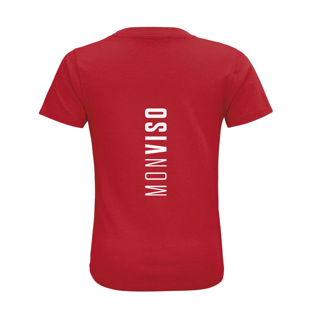 Monviso T-shirt in Cotone Organico KIDS 3-15Y rosso / bianco PULSE