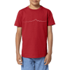 Monviso T-shirt in Cotone Organico KIDS 3-15Y rosso / bianco PULSE