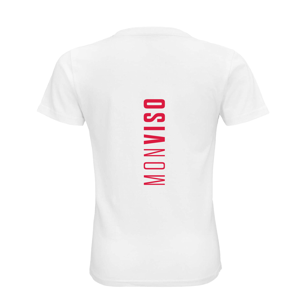 Monviso T-shirt in Cotone Organico KIDS 3-15Y bianco / rosso PULSE