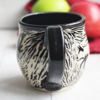 Image 10 of Handmade Fox Sgraffito Mug, 12 oz., Hand Carved Fox Design, Artful Coffee Cup Ready to Ship Made in 