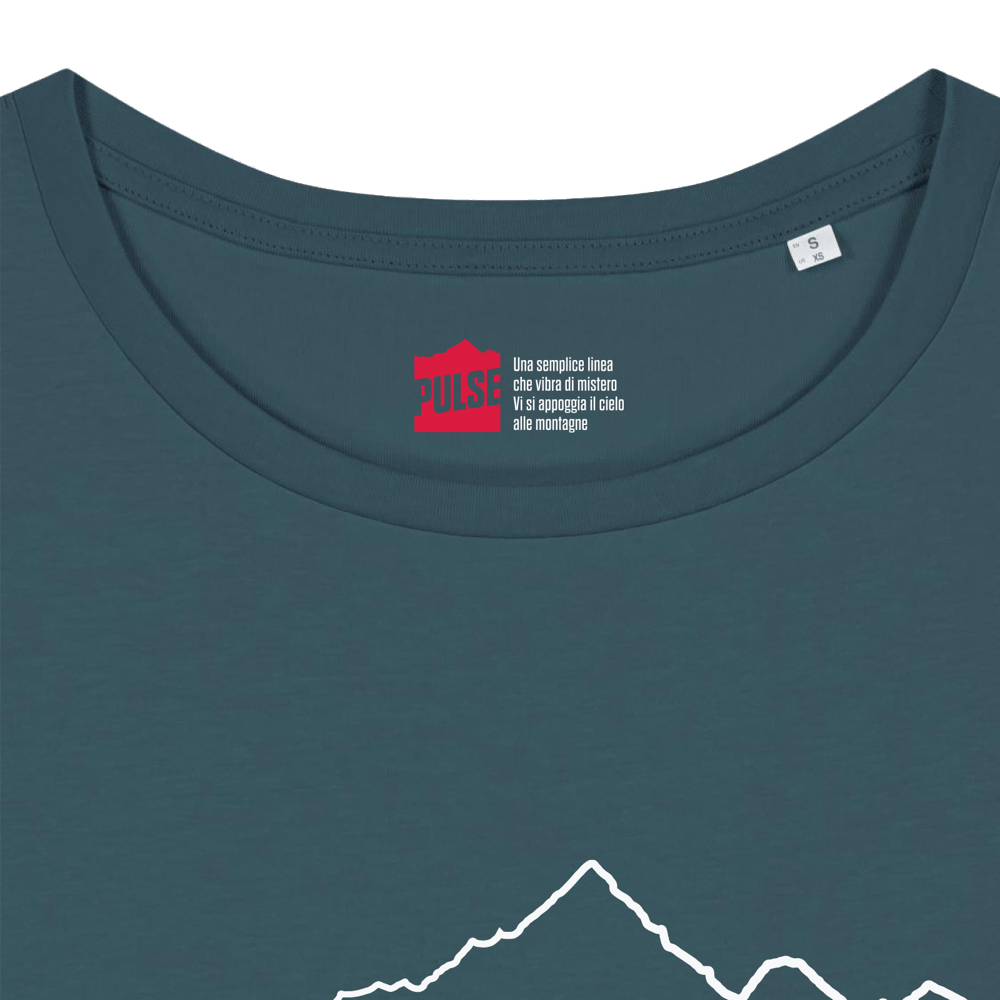 Monviso T-shirt Donna verde petrolio / bianco PULSE
