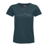 Monviso T-shirt Donna verde petrolio / bianco PULSE