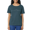 Monviso T-shirt Donna verde petrolio / bianco PULSE