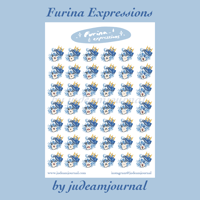 Image 1 of Furina Expression Sticker Sheet