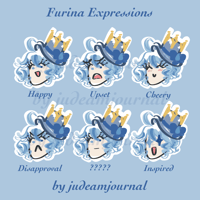 Image 2 of Furina Expression Sticker Sheet