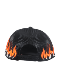 Image 3 of New Flame Trucker Hat (Orange)