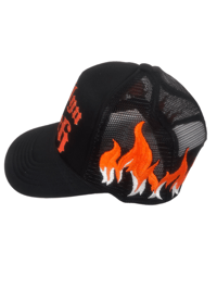 Image 2 of New Flame Trucker Hat (Orange)
