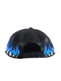 Image 3 of New Flame Trucker Hat (Blue)
