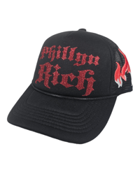 Image 1 of New Flame Trucker Hat (Red)