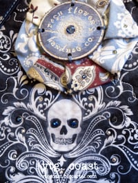 Image 6 of Blue Damask Skull Shoulder Bag