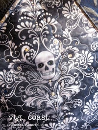 Image 8 of Blue Damask Skull Shoulder Bag