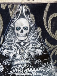 Image 12 of Blue Damask Skull Shoulder Bag