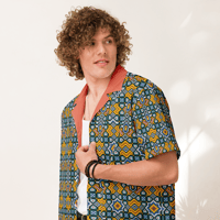 Image 1 of Persian Glow Tiles - Unisex Button Shirt