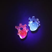 Image 1 of UV pink & blue heart pendants 