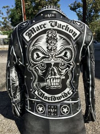Image 1 of Marc Vachon custom Sargent Blackout Leather Jacket 
